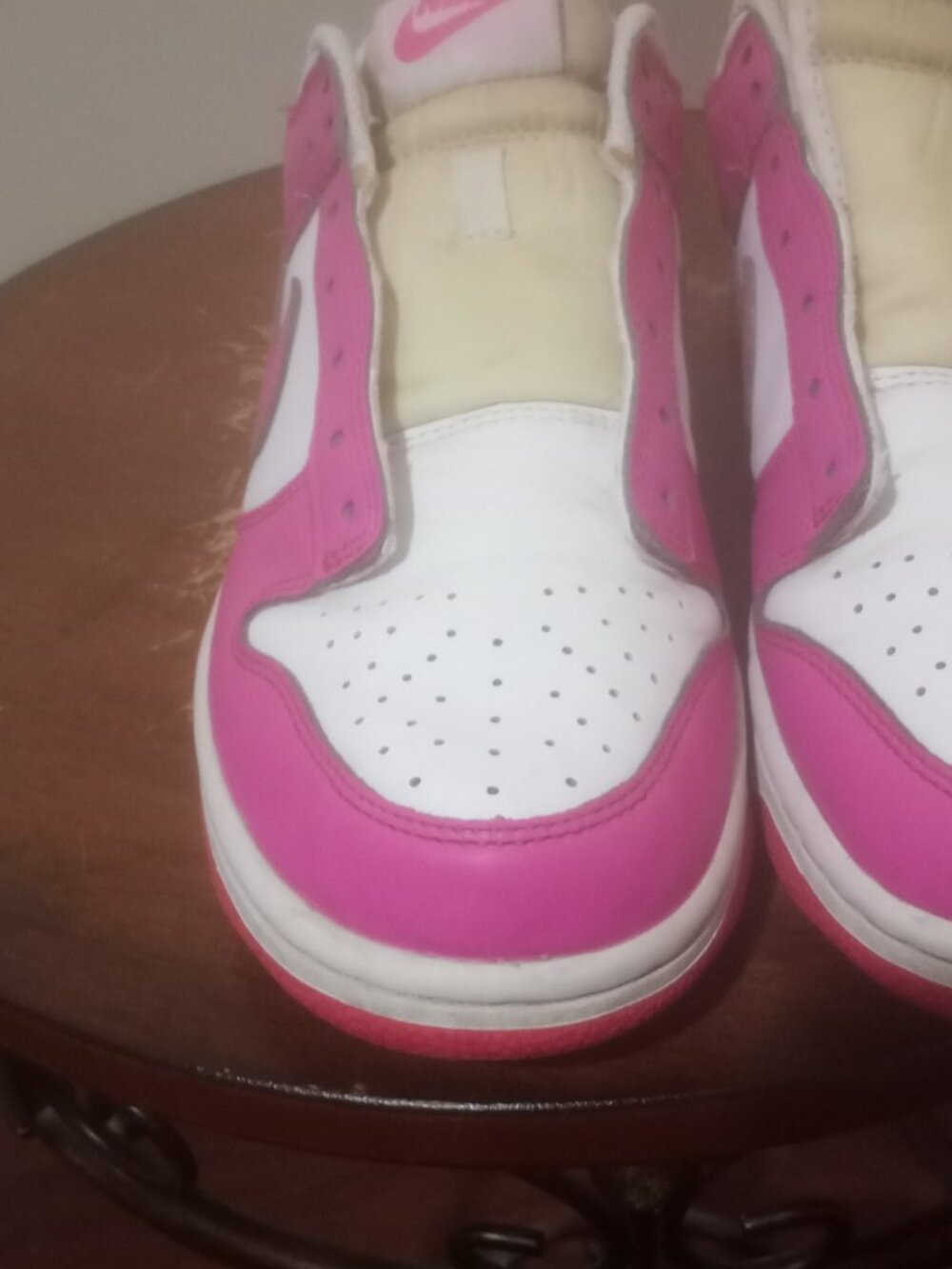 Nike Girls Dunk Low FB9109-102 Pink White Casual Shoes Sneakers Size 7Y - Picture 8 of 13